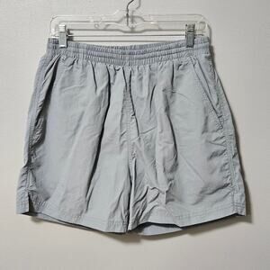 St John’s Bay Swim Trunks Mens Med‎ Gray Nylon Mesh Lined Elastic Waist Vacation